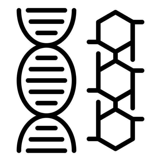 Allergy dna icon Outline allergy dna vector icon for web design isolated on white background