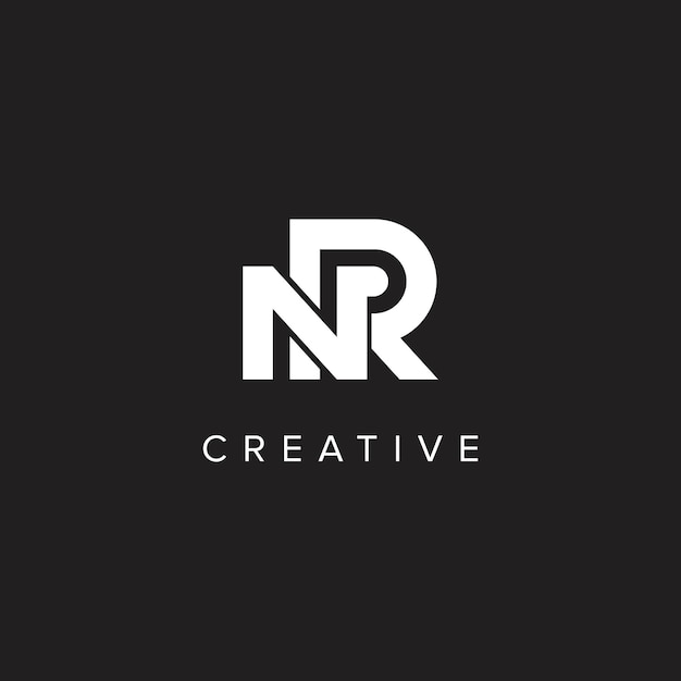 Alphabet Letters NR RN Creative Logo Initial Based Monogram Icon Vector Element