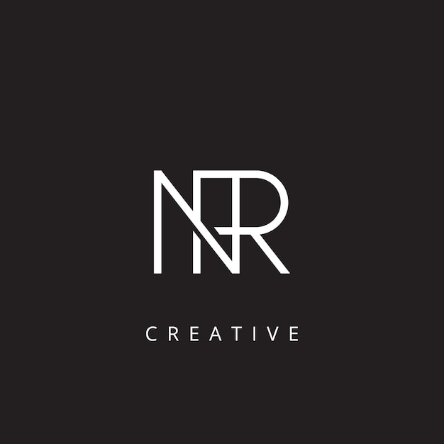 Alphabet NR RN letter logo design template vector illustration