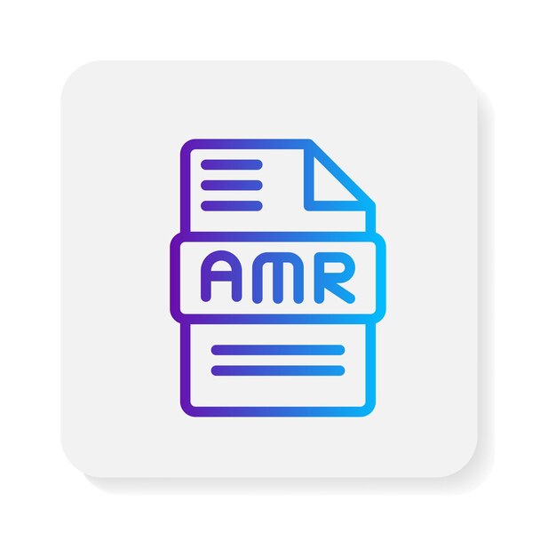 Amr document file flat icons format files type extension symbol icon