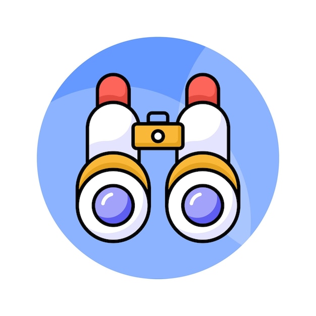 an optical instrument with a lens for each eye used for viewing distant objects binoculars vector