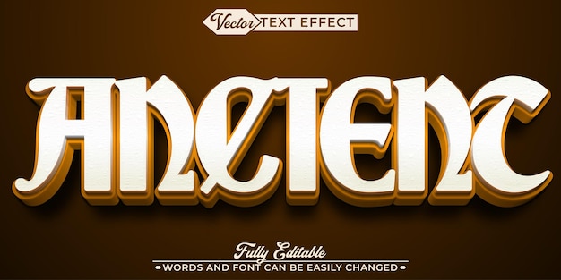 Ancient Vector Editable Text Effect Template