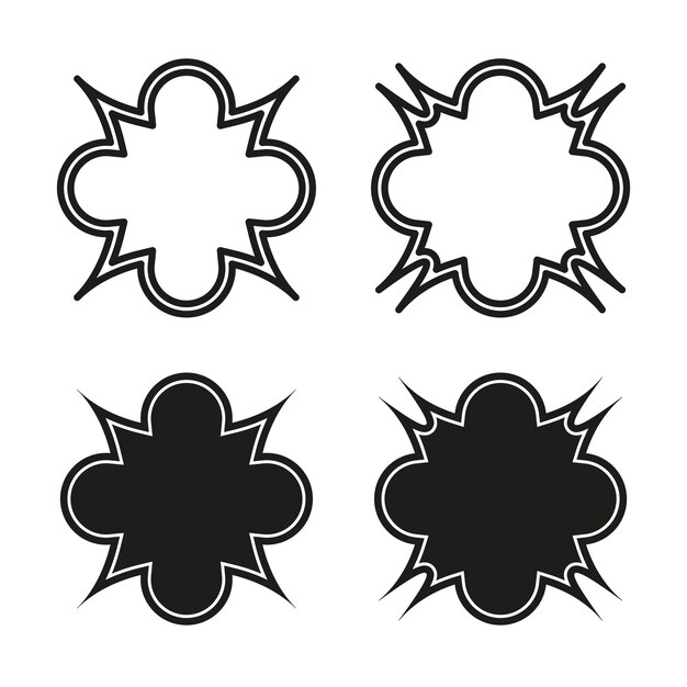 angular shapes collection geometric frame design black and white symbols modern vector elements
