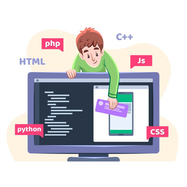Vektor app development illustration