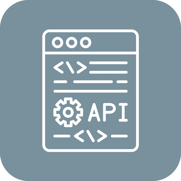 application programming interface icon vector image can be used for no code