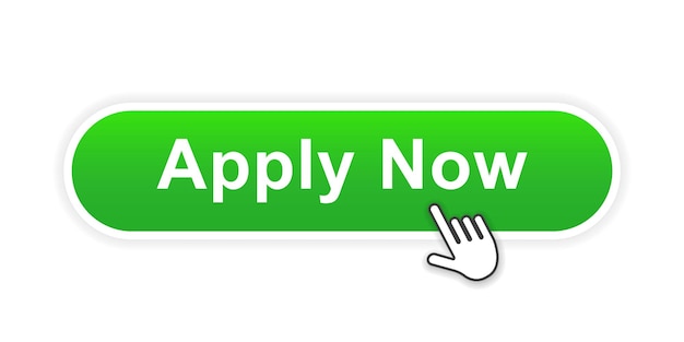 Apply Now Button with Cursor Click Here Banner Push Button