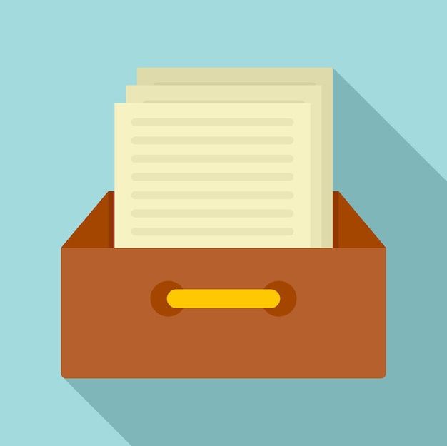 archive papers icon flat illustration of archive papers vector icon for web design
