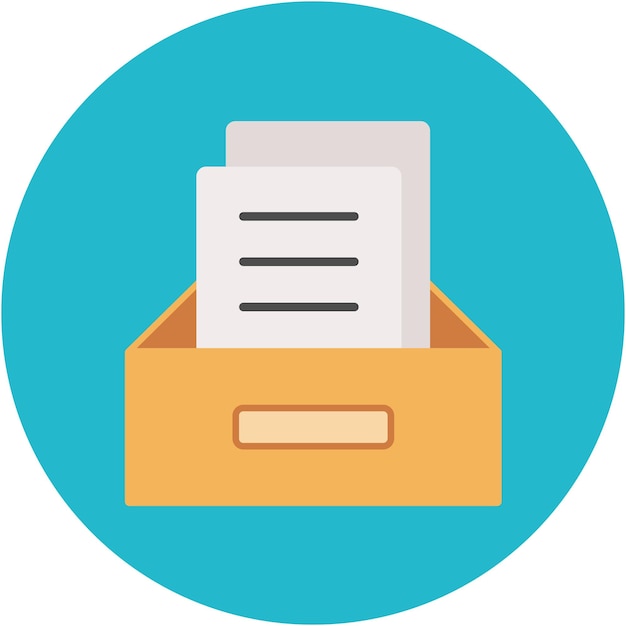 archive vector illustration style