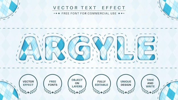 argyle  edit text effect font style