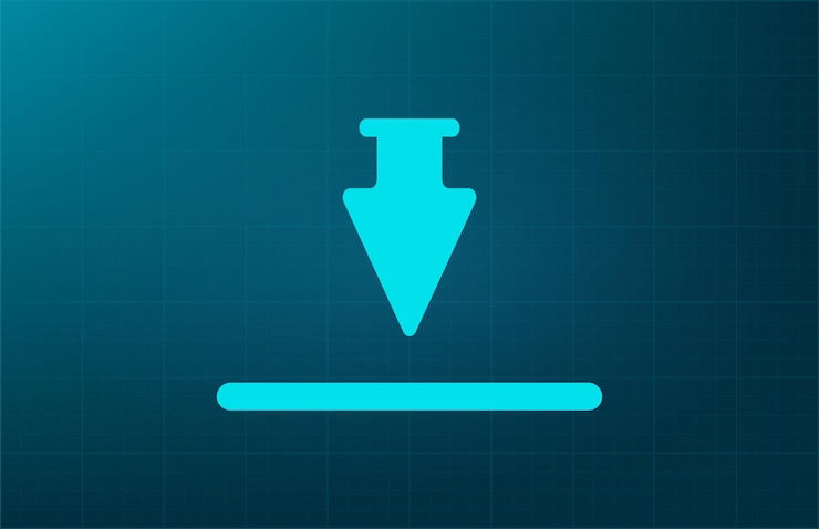 Vektor arrow loading symbol vector illustration on blue background eps 10