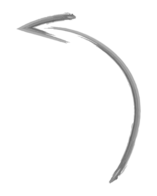 Arrow The curved pointer is pointing to the left Hand drawn watercolor signpost Rounded sign