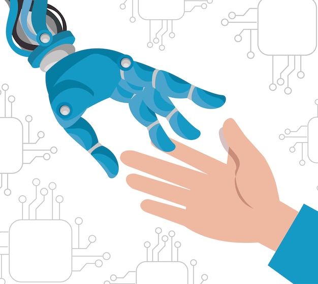 Artificial inteligence technology set icons