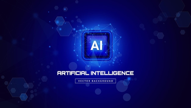 Artificial intelligence abstract background AI digital circuit board tech banner Neural