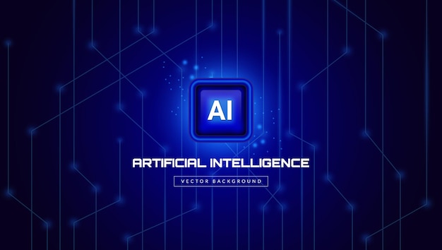 artificial intelligence abstract background ai digital circuit board tech banner