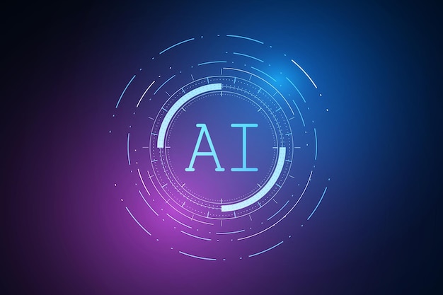 Artificial Intelligence AI chipset on circuit board futuristic Technology Concept