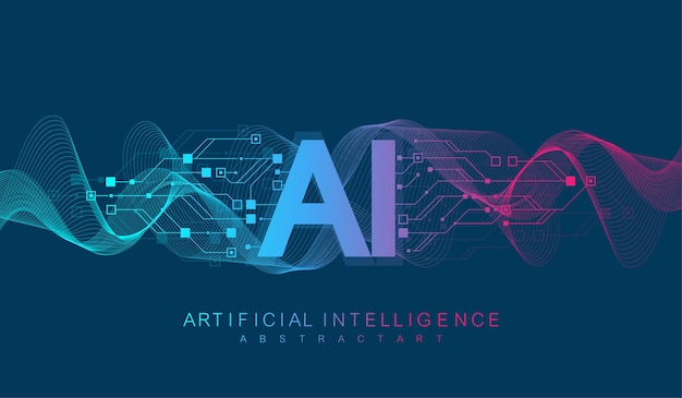 artificial intelligence and machine learning vector symbol