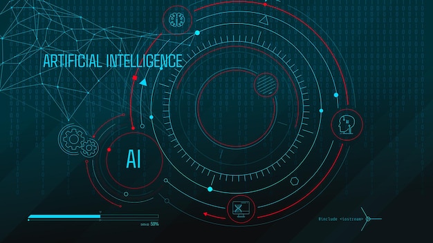 artificial intelligence computing technology is used to create virtual infographics