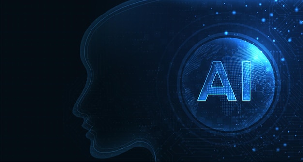 Artificial intelligence machine learning ai data deep learning for future technology artwork