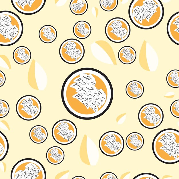 Asian food Seamless food pattern Vector minimal Style.