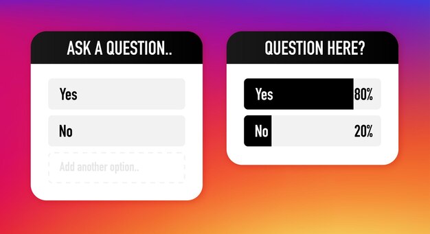 Ask a question Interface for social networks Social network Mockup for an Internet survey