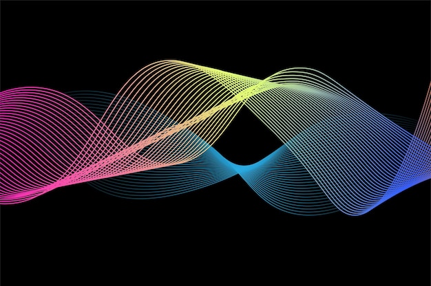 Astrack background with waving lines