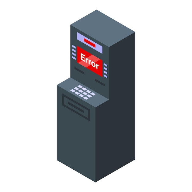 Atm is displaying an error message on the screen