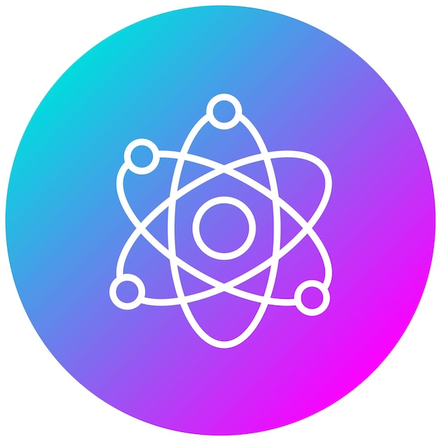 Atom Vector Illustration Style