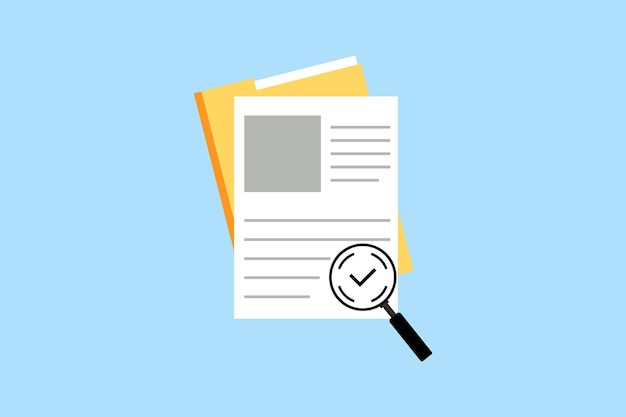 Audit document vector illustration