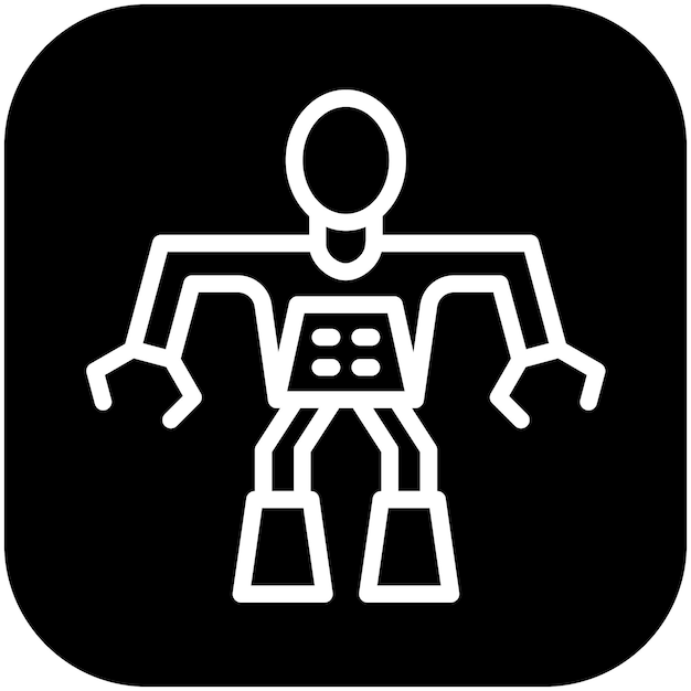 augmenting robot vector icon illustration of robotics iconset