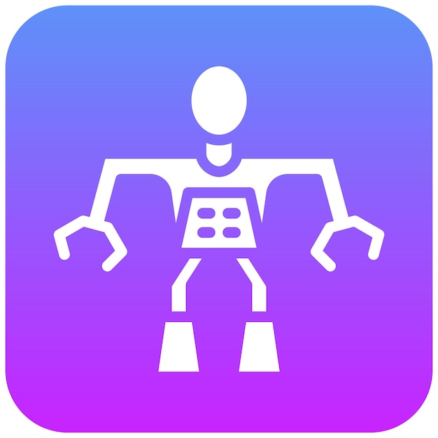 augmenting robot vector icon illustration of robotics iconset