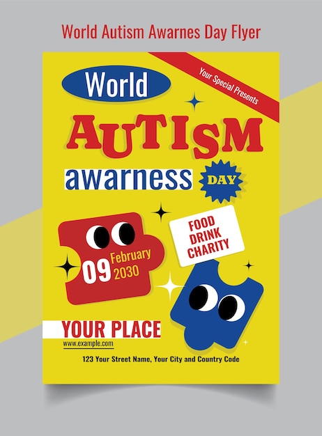 Autism Day World Autism Awareness Day Flyer
