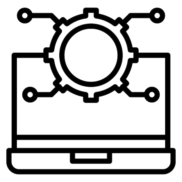 automated system icon vector image can be used for manufacturing and distribution