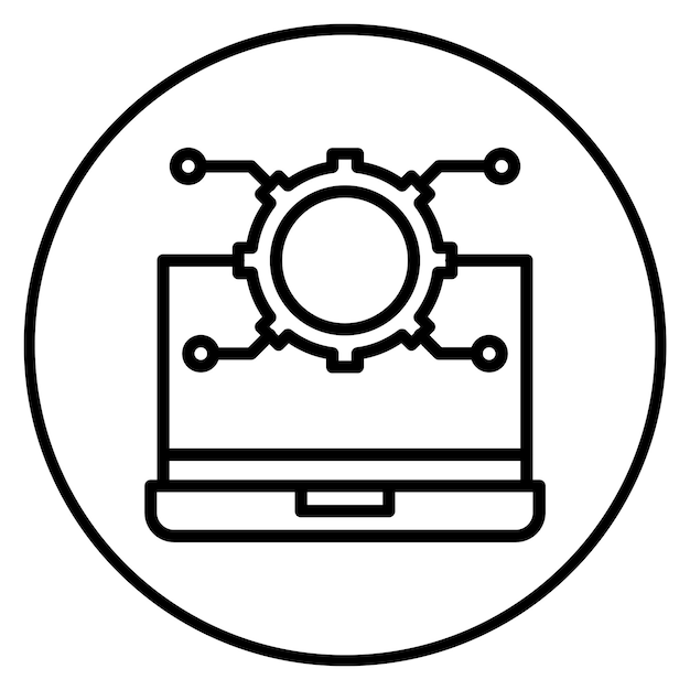 automated system icon vector image can be used for manufacturing and distribution