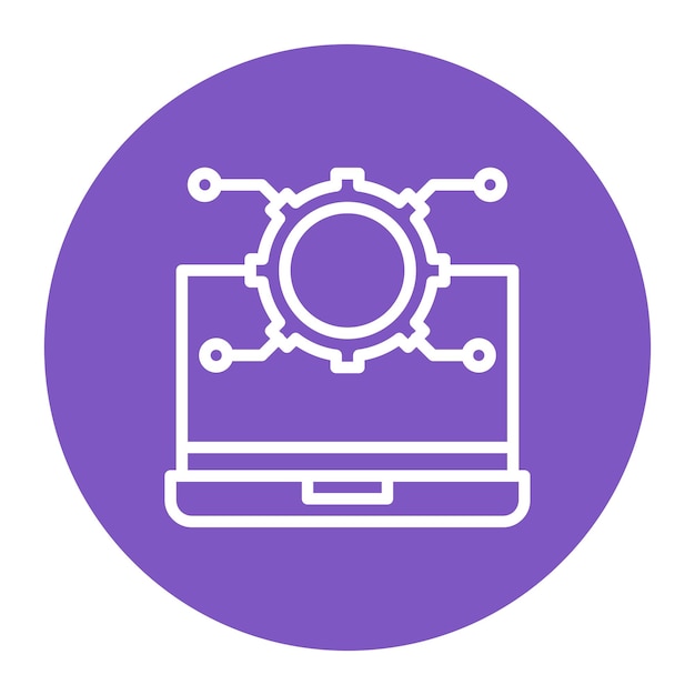 automated system icon vector image can be used for manufacturing and distribution