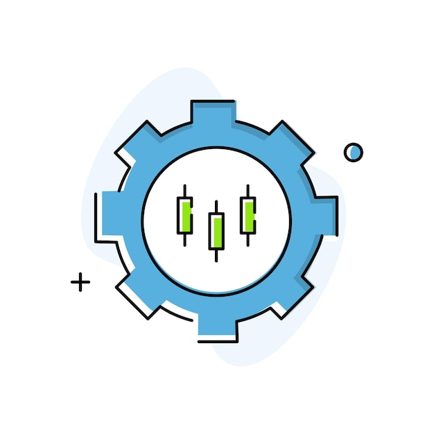 Automated Trading System AI Driven Trading System Vector Icon Design