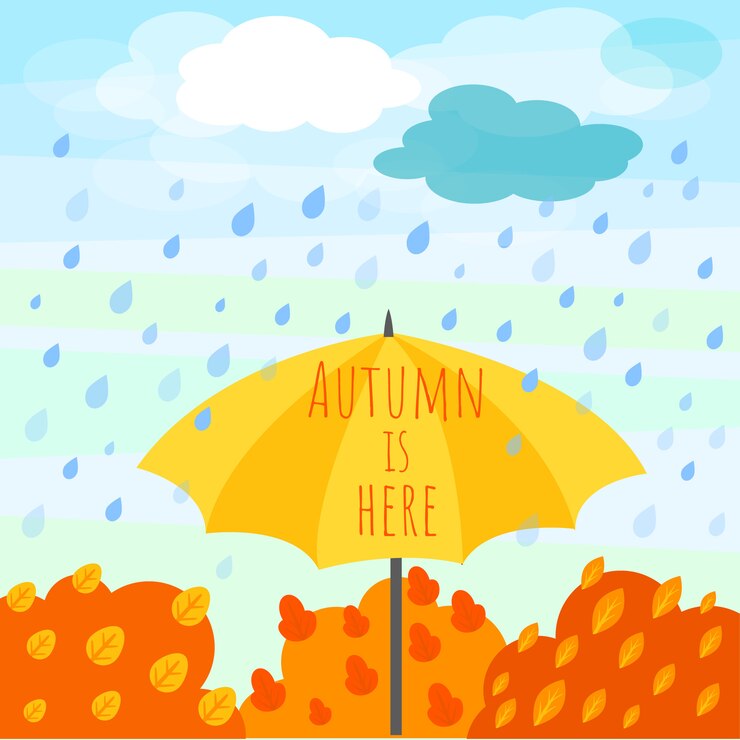 Autumn umbrella background