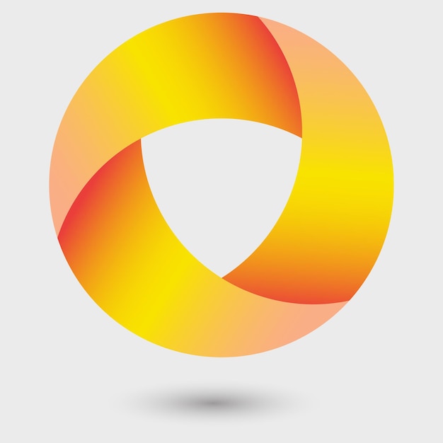 Awesome colorful circle with a triangle logo