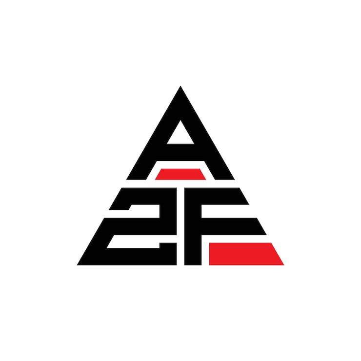 Vektor azf triangle letter logo design with triangle shape azf triangle logo design monogram azf triangle vector logo template with red color azf triangular logo simple elegant and luxurious logo