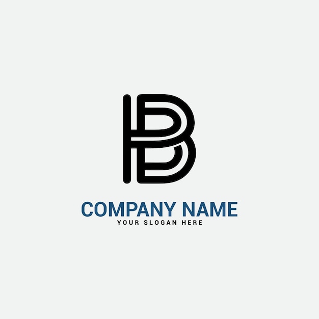 B letter logoModern abstract digital alphabet font Minimal technology typography