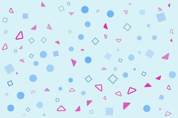background repeated random geometric shape drawn cute pattern template