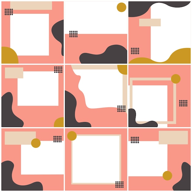 background square set pink brown