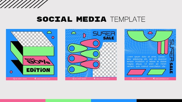 Background template media social promotion design vector illustration