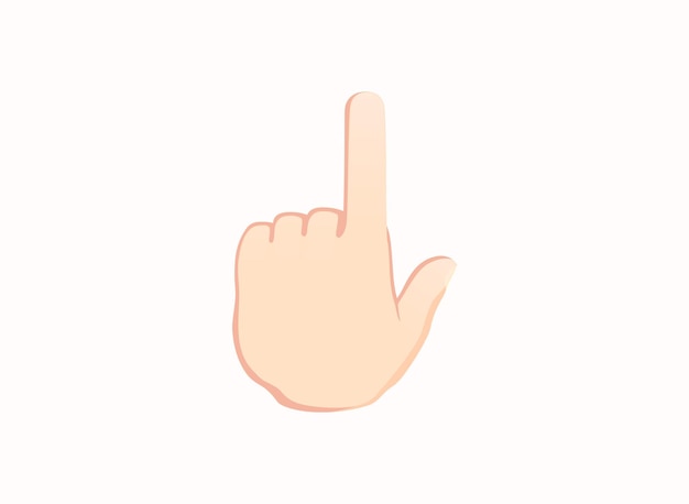 backhand index pointing up icon hand gesture emoji vector illustration