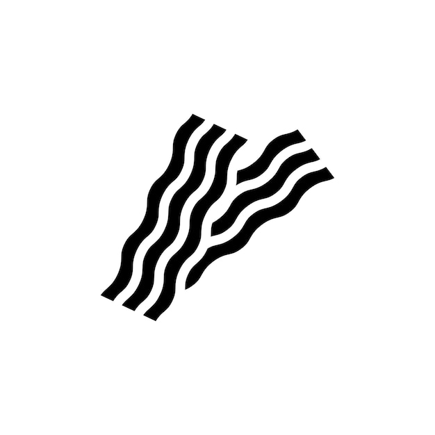 Bacon icon isolated on white background