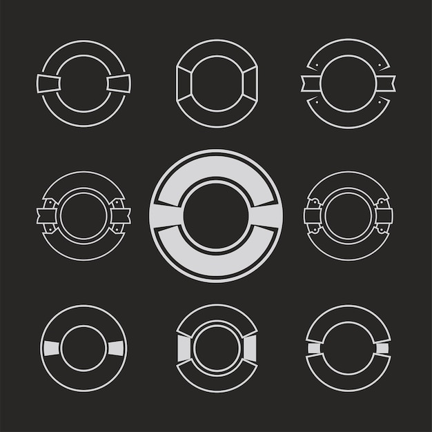 badge design silhouette templates for clothing sport and apparel