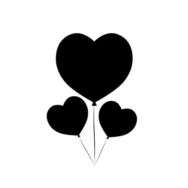 balloons icon valentines day logo