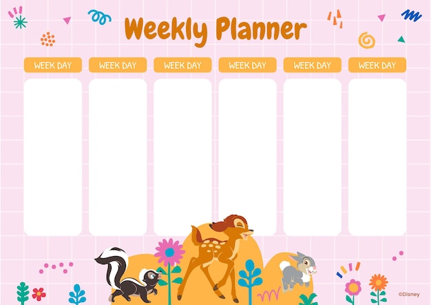 Bambi Weekly Planner