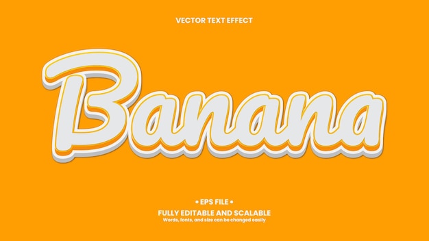 banana 3d text effect