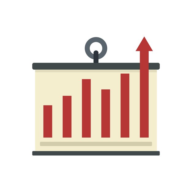 Banner graph innovation icon Flat illustration of banner graph innovation vector icon isolated on white background