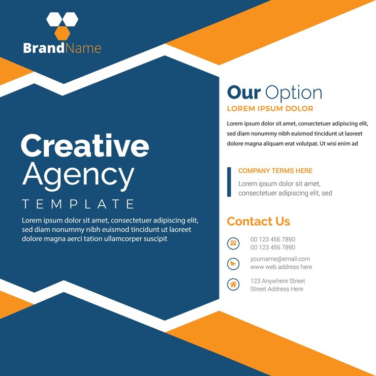 Bannerdesign for kreativt byrå.